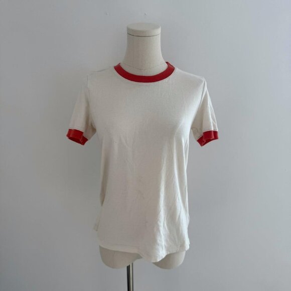 ASKK NY Classic Ringer Tee White And Red Size Small - Picture 1 of 5